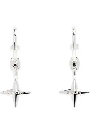 Stolen Girlfriends Club Silver Shuriken Clean Anchor Sleeper Earrings