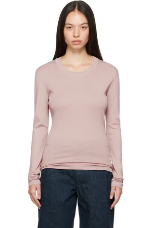 LEMAIRE Purple Rib Long Sleeve T-Shirt