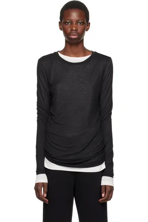 Max Mara Two-Pack Black & White Lupino Long Sleeve T-Shirts