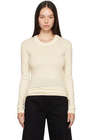 LEMAIRE Off-White Rib Long Sleeve T-Shirt