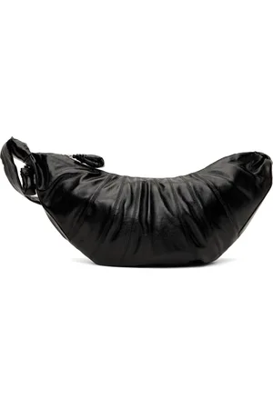 LEMAIRE Black Large Croissant Coated Bag