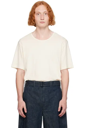 LEMAIRE Yellow U-Neck T-Shirt