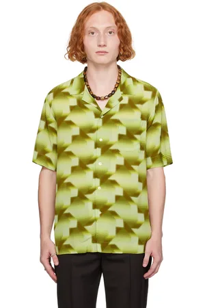 DRIES VAN NOTEN Green Pattern Shirt