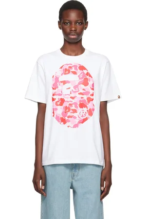 BAPE White ABC Camo Big Ape Head T-Shirt