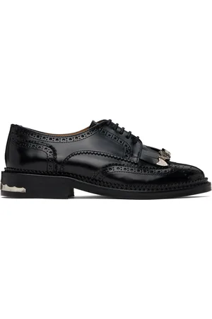 TOGA PULLA Black Fringed Oxfords