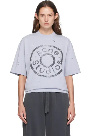 Acne Studios Blue Printed Logo T-Shirt