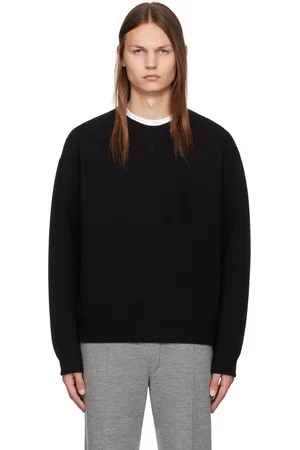 Solid Black Crewneck Sweater