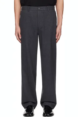 Solid Gray Pleat Trousers