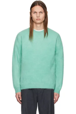 Solid Green Crewneck Sweater