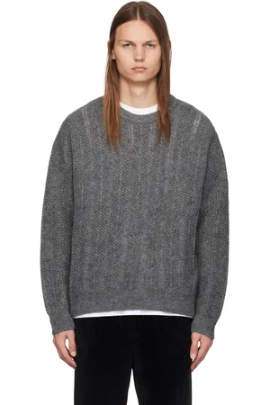 Solid Gray Crewneck Sweater