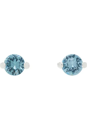 Hatton Labs Silver & Blue Small Round Earrings