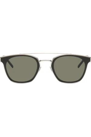 Saint Laurent Silver SL 28 Metal Sunglasses