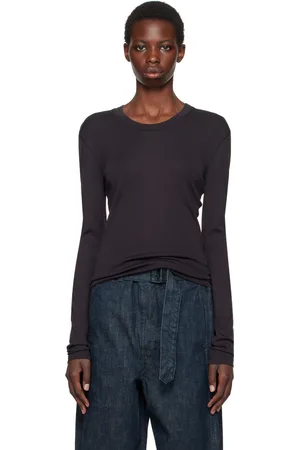 LEMAIRE Black Rib Long Sleeve T-Shirt