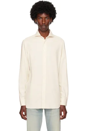 LARDINI Off-White Washed Shirt