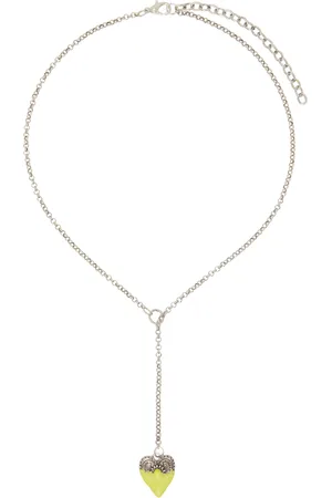 OTTOLINGER Silver & Yellow Dipped Heart Necklace