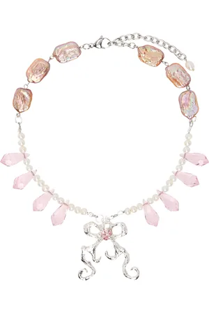 Harlot Hands White & Pink Caroline Necklace