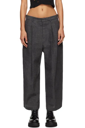 R13 Gray Articulated Knee Trousers