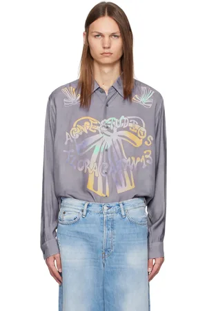 Acne Studios Purple Poplin Long Sleeve Shirt