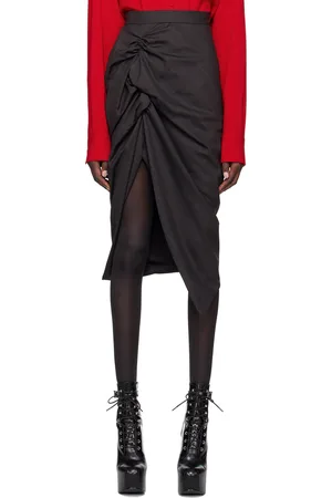 Vivienne Westwood Brown Side Panther Midi Skirt