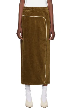 Kijun Embroidered-Logo Midi Skirt