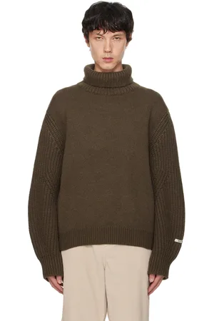 Recto Brown Logo Patch Turtleneck