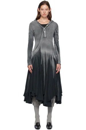 Edward Cuming Black Drowned Rat Midi Dress