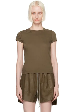 Rick Owens Khaki Porterville Cropped Level T-Shirt