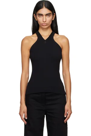 Courrèges Black Zipped Tank Top