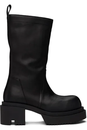 Rick Owens Black Lido Pull On Bogun Boots