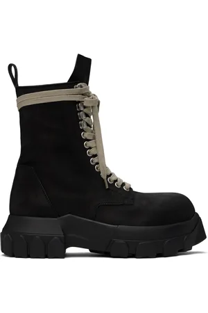Rick Owens Black Porterville Army Tractor Boots