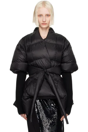 Rick Owens Black Porterville Batwing Down Jacket