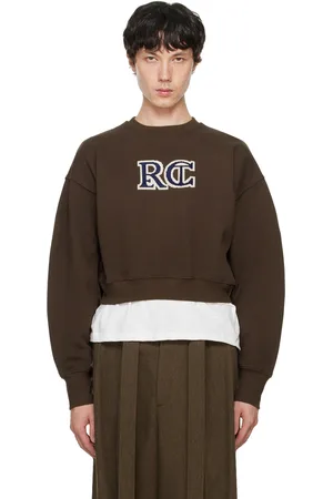 Recto Brown Embroidered-Logo Sweatshirt