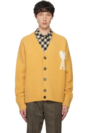Ami Yellow Ami De Cœur Cardigan