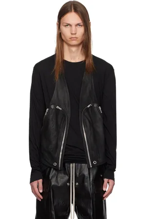 Rick Owens Black Bauhaus Leather Vest