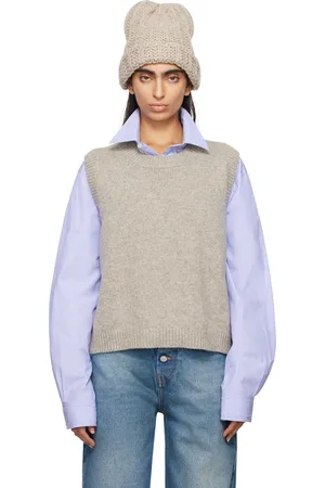 Maison Margiela Beige Shetland Wool Tank Top