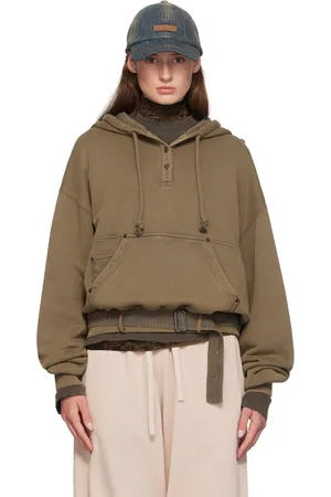 Acne Studios Khaki Blurred Logo Hoodie