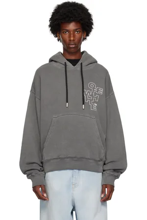 OFF-WHITE Gray Outline Arrow Skate Hoodie
