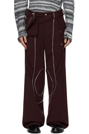 Kiko Kostadinov Burgundy Chalice Trousers