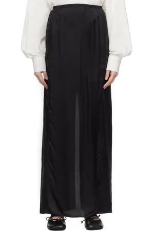 Maison Margiela Black Elasticized Maxi Skirt
