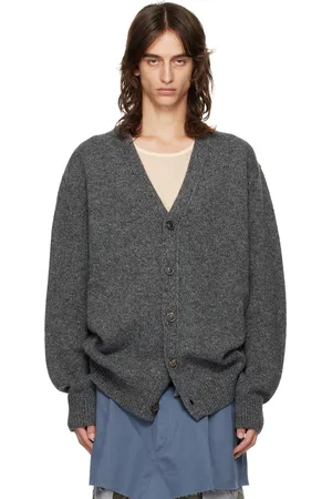 Maison Margiela Gray Buttoned Cardigan
