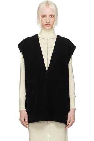 Maison Margiela Black Plunging V-Neck Vest