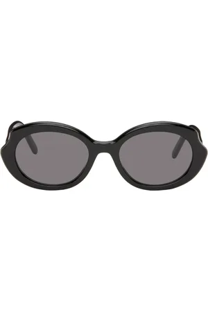 Loewe Black Mini Oval Slim Sunglasses