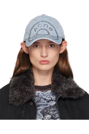 Acne Studios Blue Printed Logo Cap