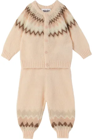 Molo Baby Pink Bay Cardigan & Lounge Pants Set