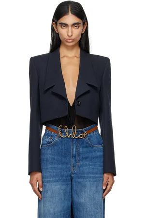 Chloé Navy Cropped Blazer
