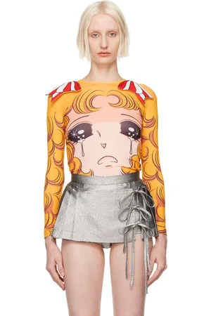 pushBUTTON Crying Girl Ribbon Long Sleeve T-Shirt