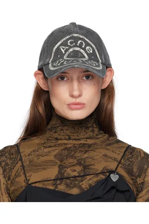 Acne Studios Black Printed Logo Cap