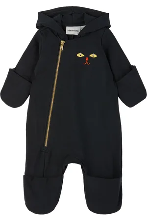 Mini Rodini Baby Black Catsuit Jumpsuit
