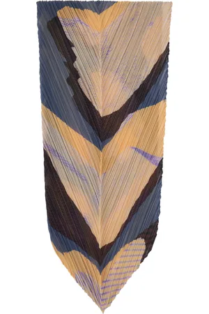 PLEATS PLEASE ISSEY MIYAKE Navy & Yellow Meteorite Scarf