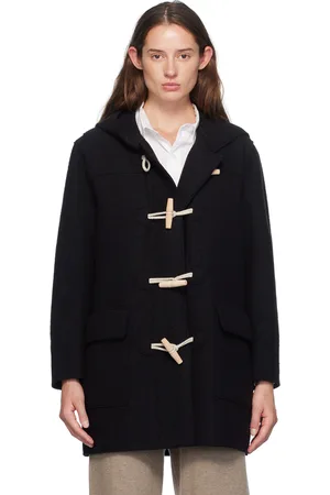 Harris Wharf London Black Duffle Coat